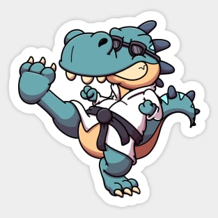 Karate Tyrannosaurus Rex Sticker